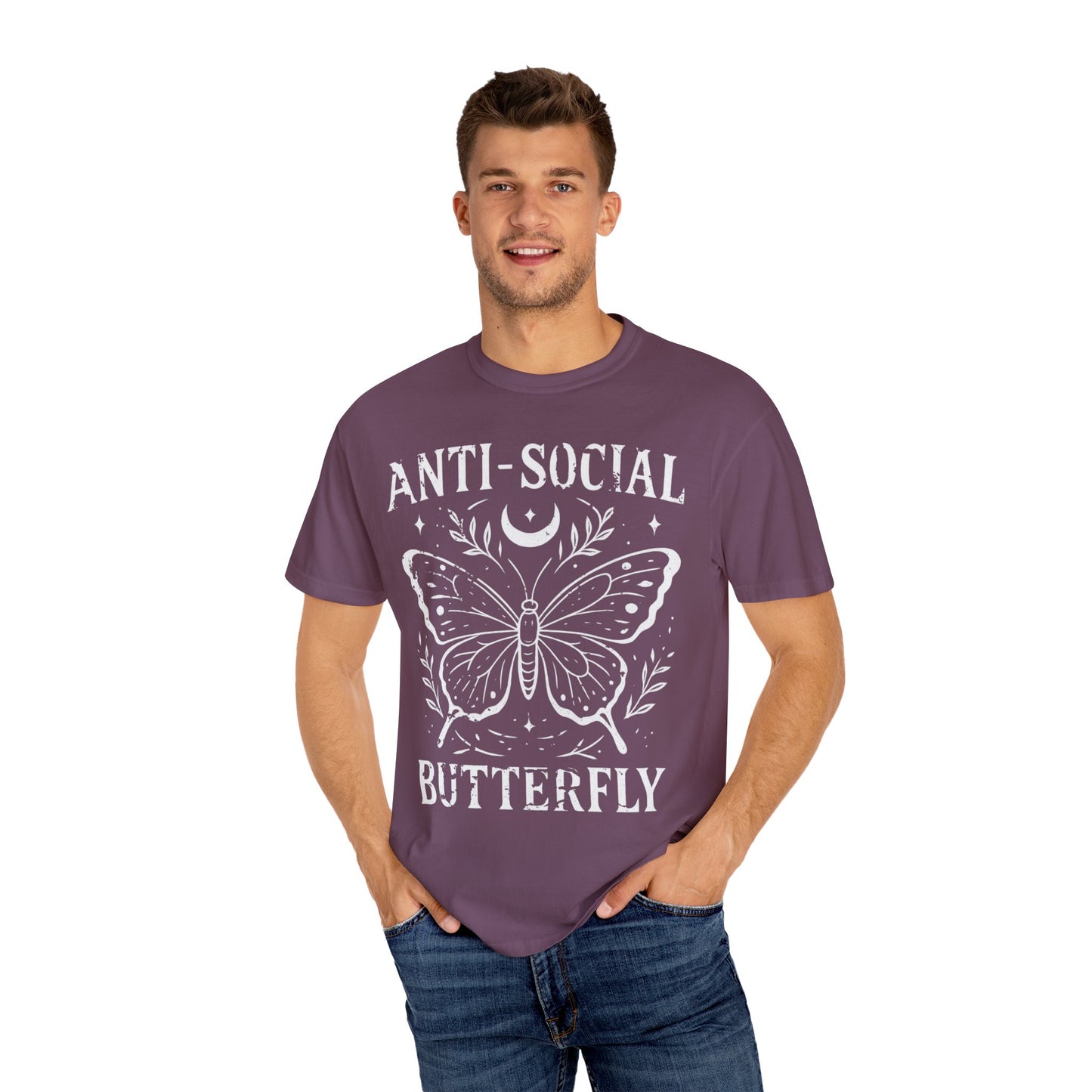 Anti-Social Butterfly - Comfort Colors Relaxed Fit Premium T Shirt