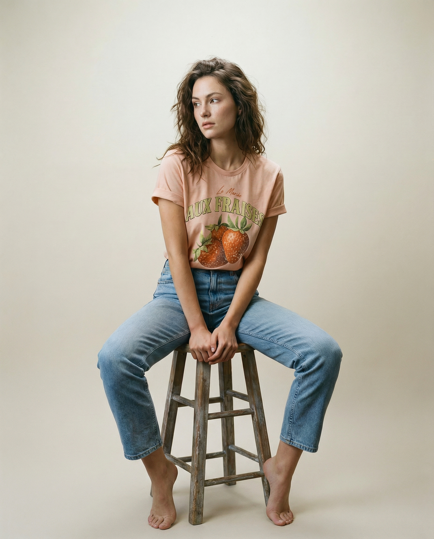 Aux Fraises - Bella Canvas Super Soft Fitted T Shirt