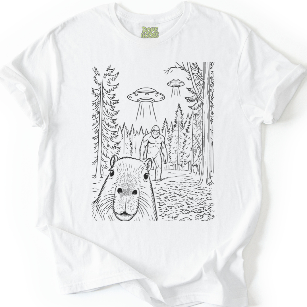 Capybara Selfie Line Art