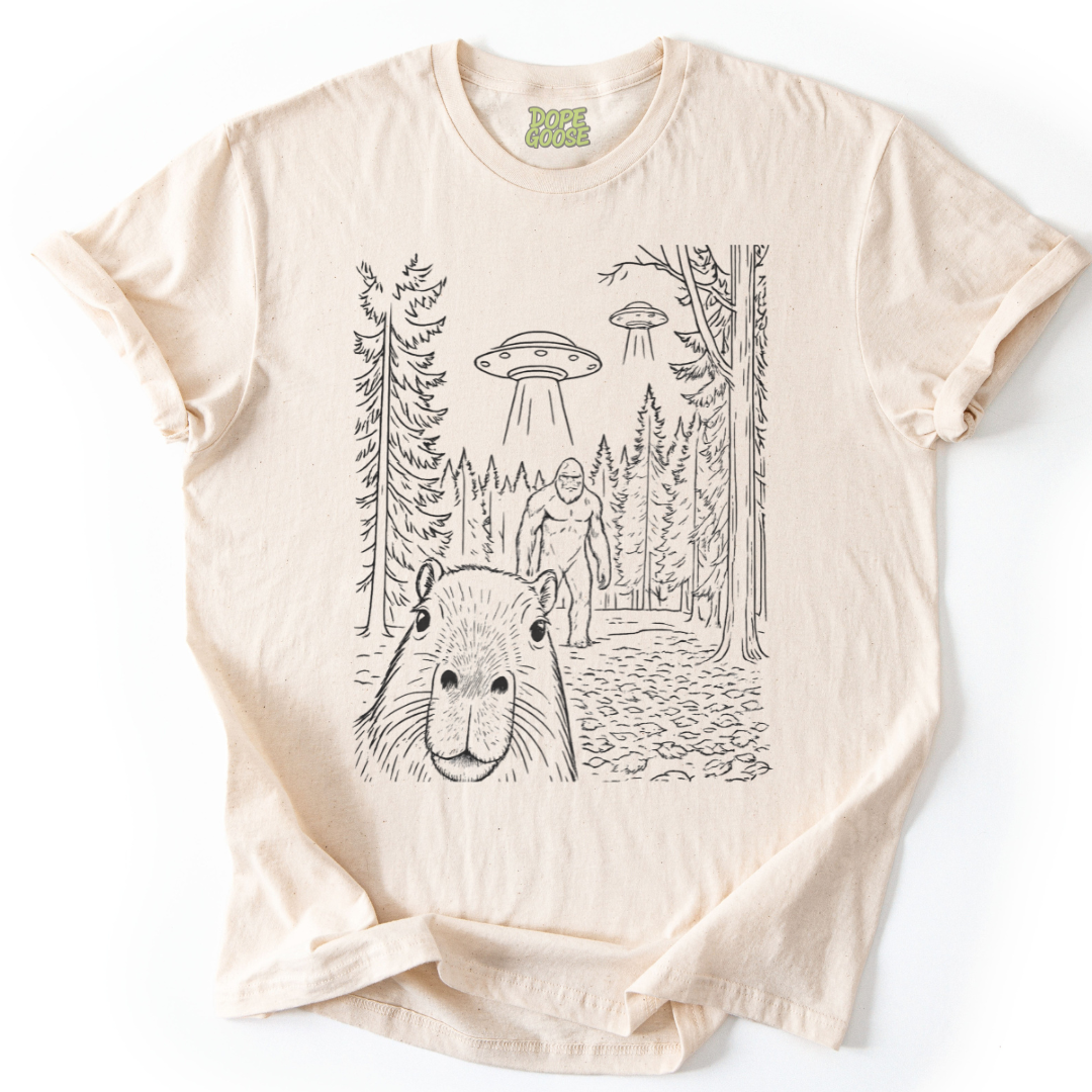 Capybara Selfie Line Art