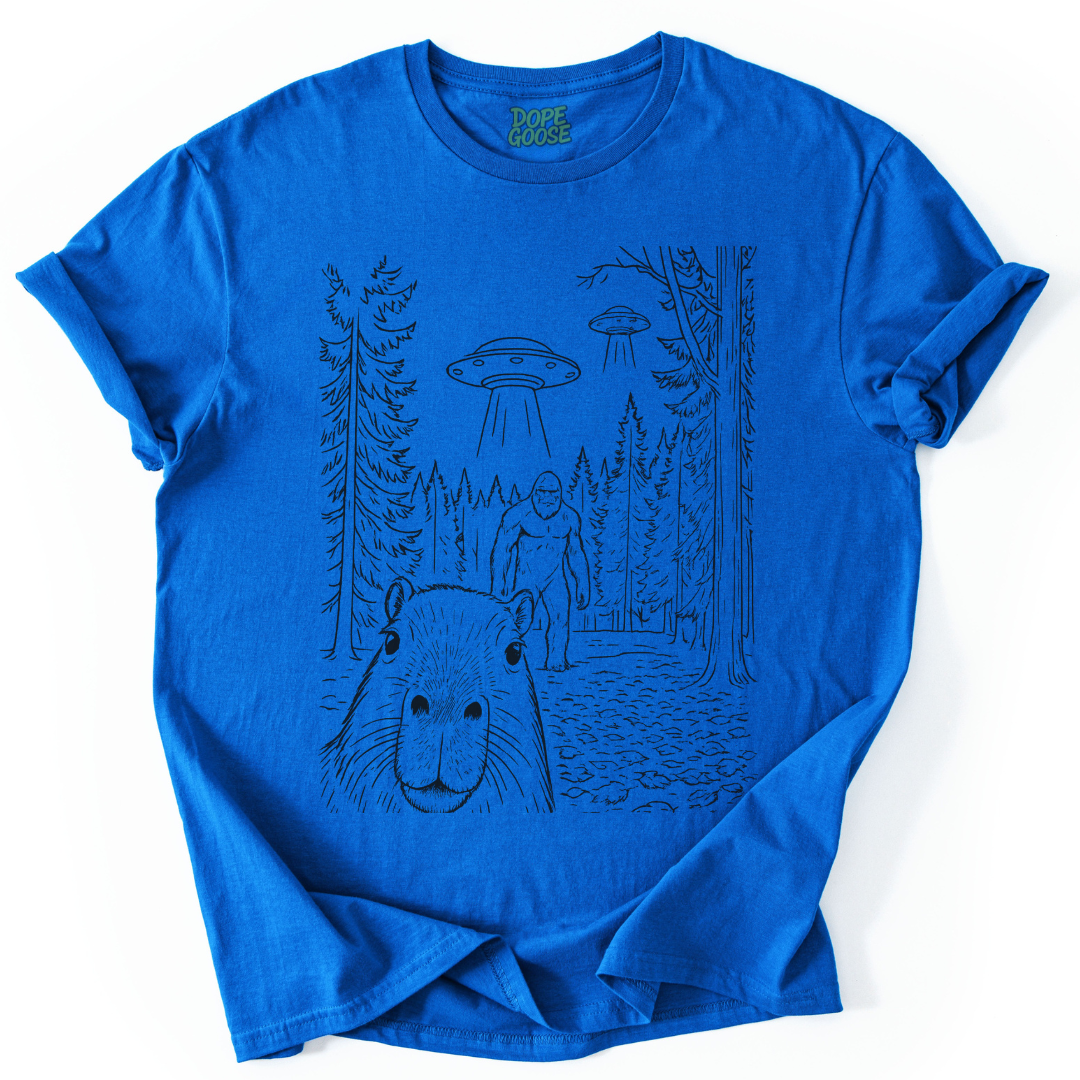 Capybara Selfie Line Art