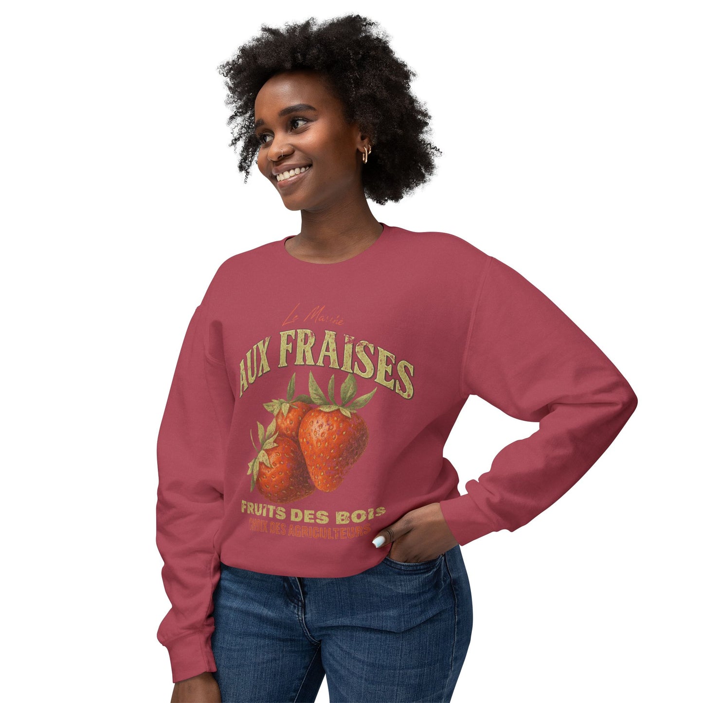 Aux Fraises - Comfort Colors Lightweight Sweatshirt