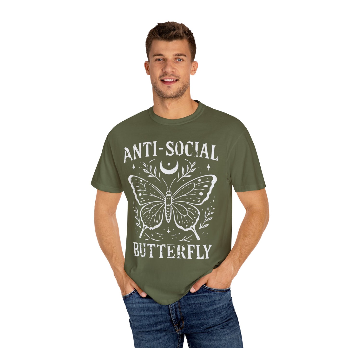 Anti-Social Butterfly -  Comfort Colors Relaxed Fit Premium T Shirt