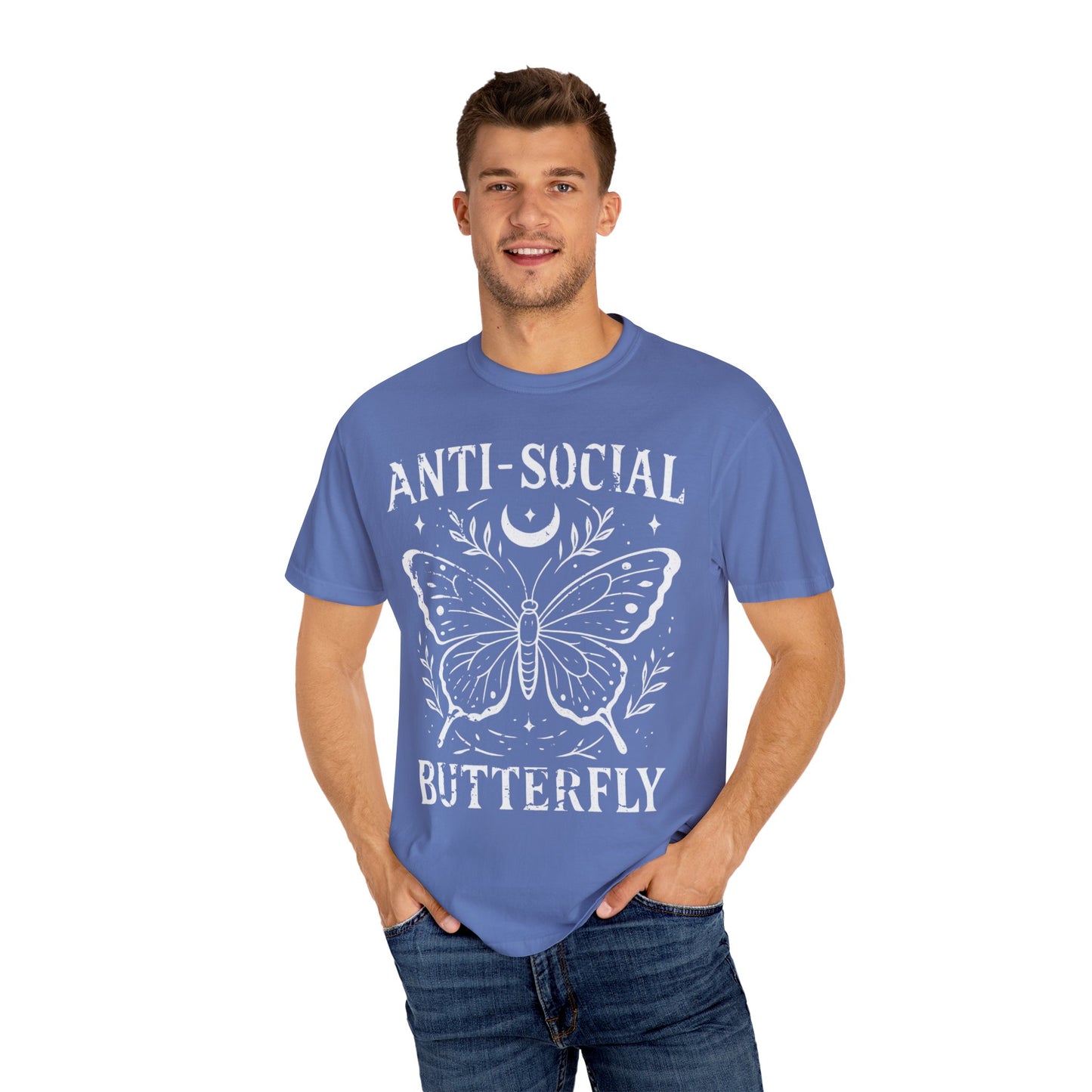 Anti-Social Butterfly -  Comfort Colors Relaxed Fit Premium T Shirt