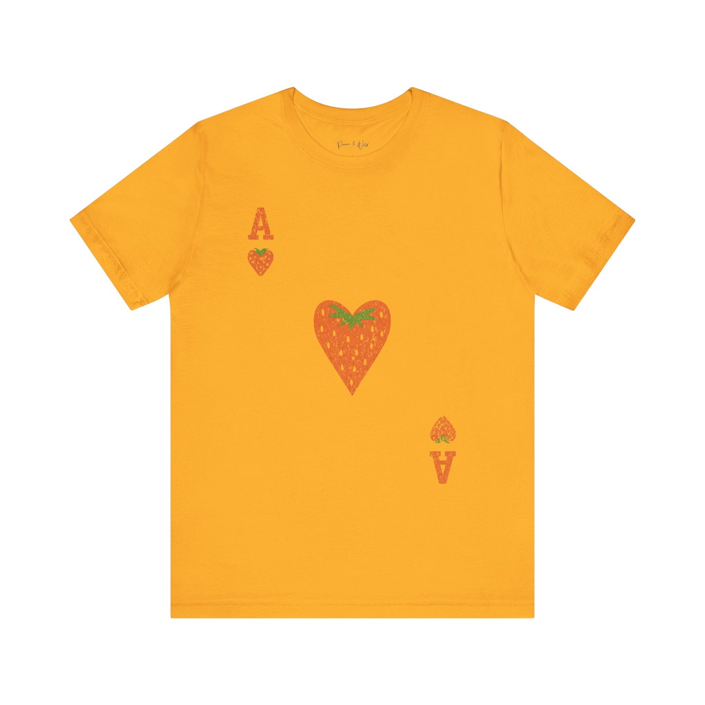 The Ace Of Strawberries, Vintage Distressed Print - Bella Canvas Super Soft Fitted T Shirt