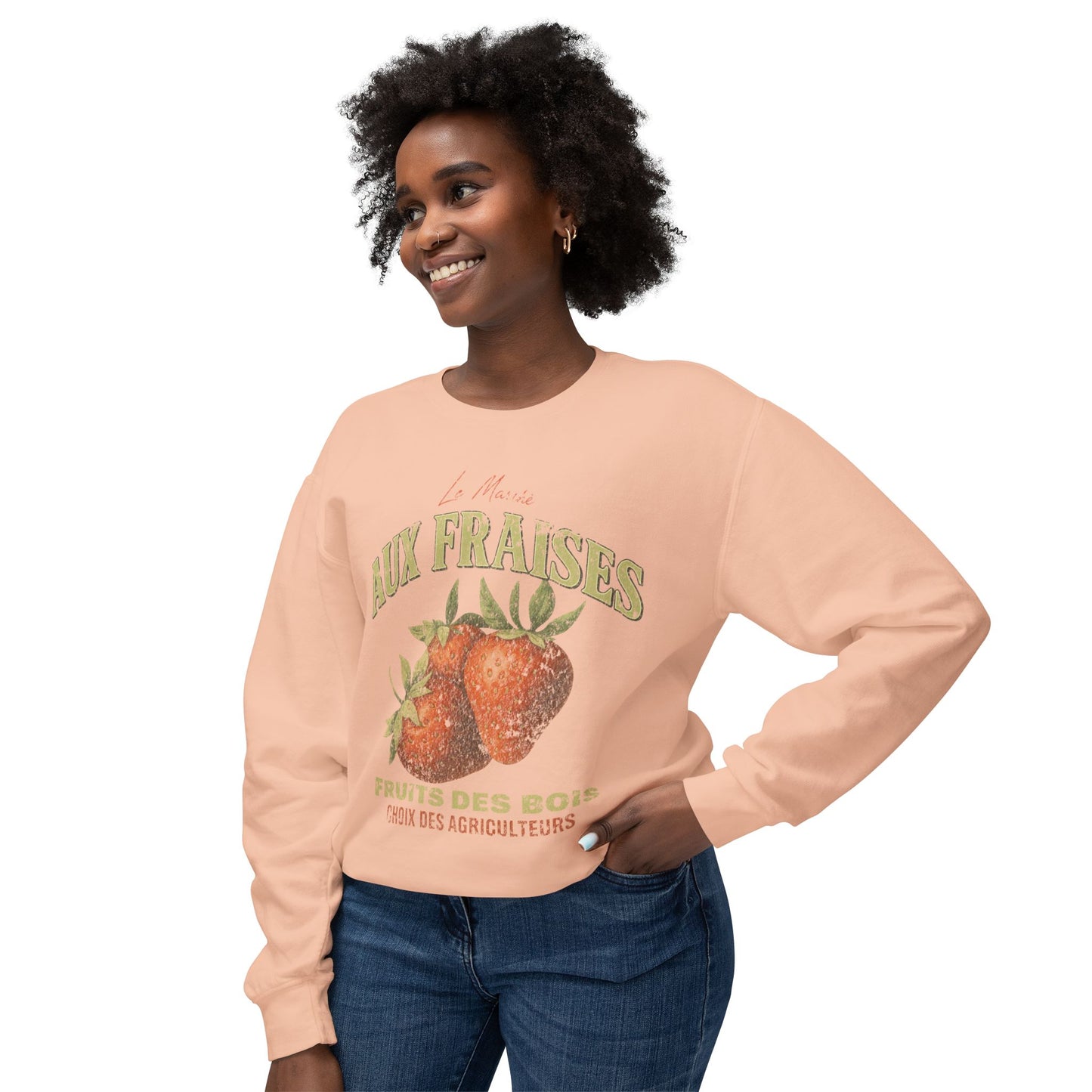 Aux Fraises - Comfort Colors Lightweight Sweatshirt