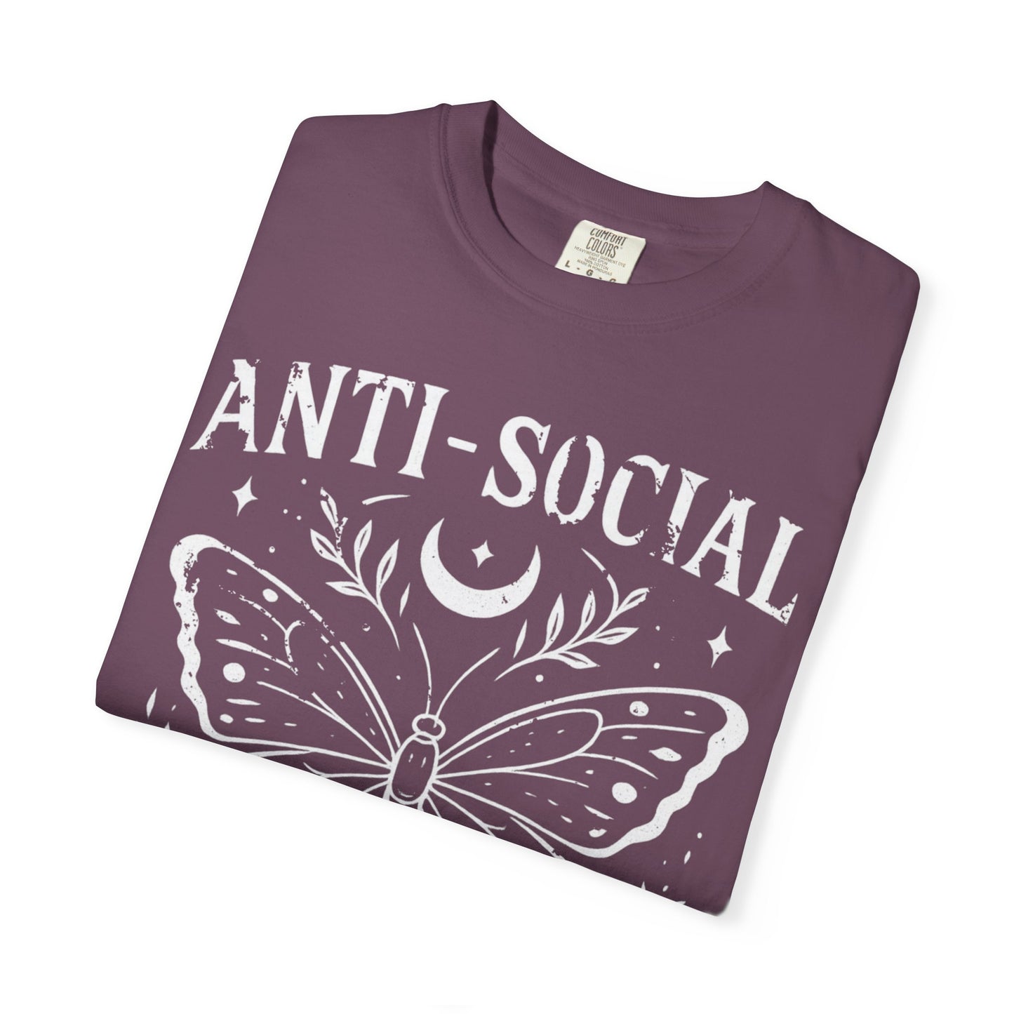 Anti-Social Butterfly -  Comfort Colors Relaxed Fit Premium T Shirt