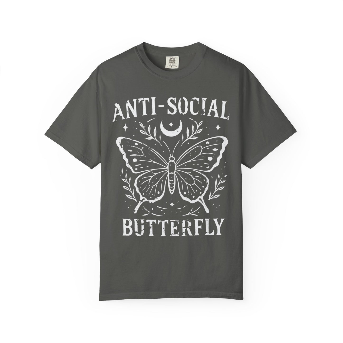 Anti-Social Butterfly -  Comfort Colors Relaxed Fit Premium T Shirt