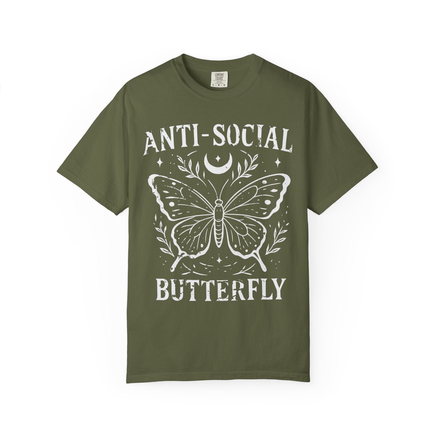Anti-Social Butterfly -  Comfort Colors Relaxed Fit Premium T Shirt