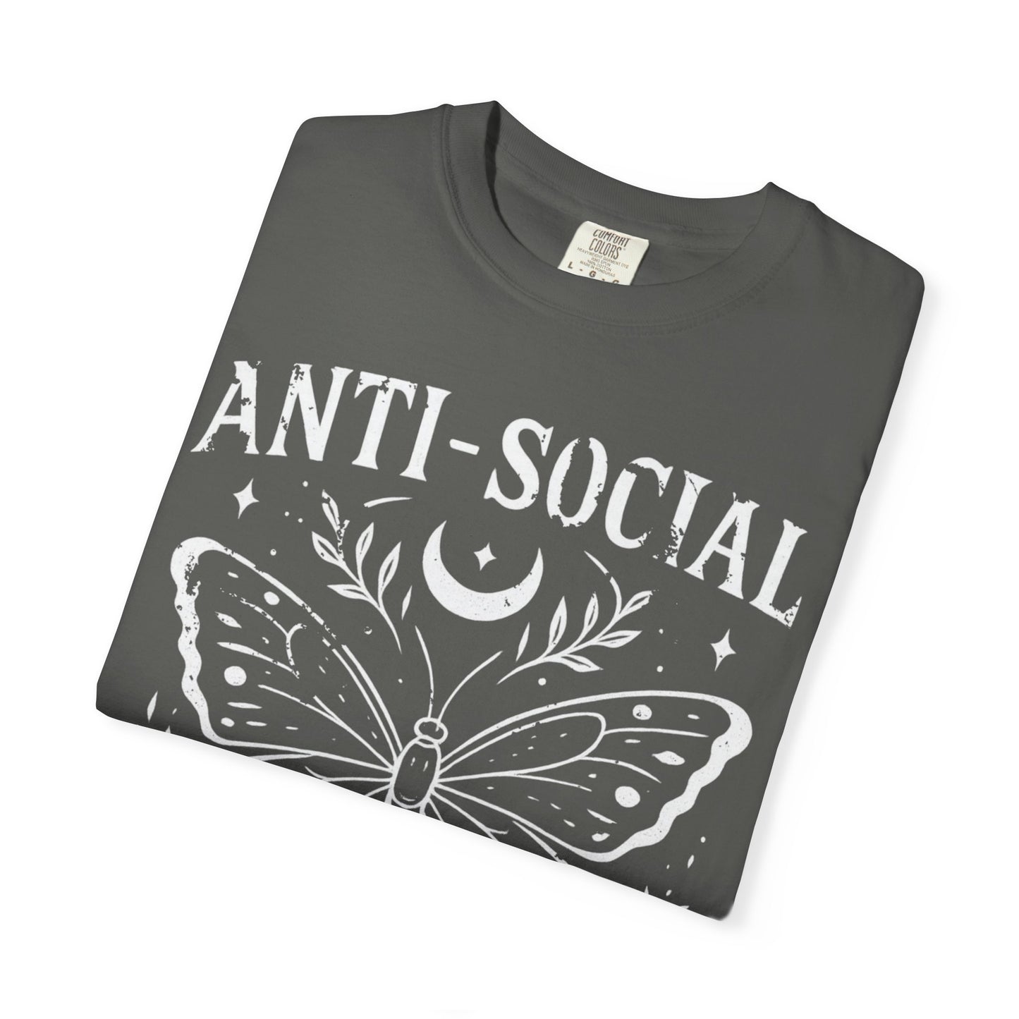 Anti-Social Butterfly -  Comfort Colors Relaxed Fit Premium T Shirt