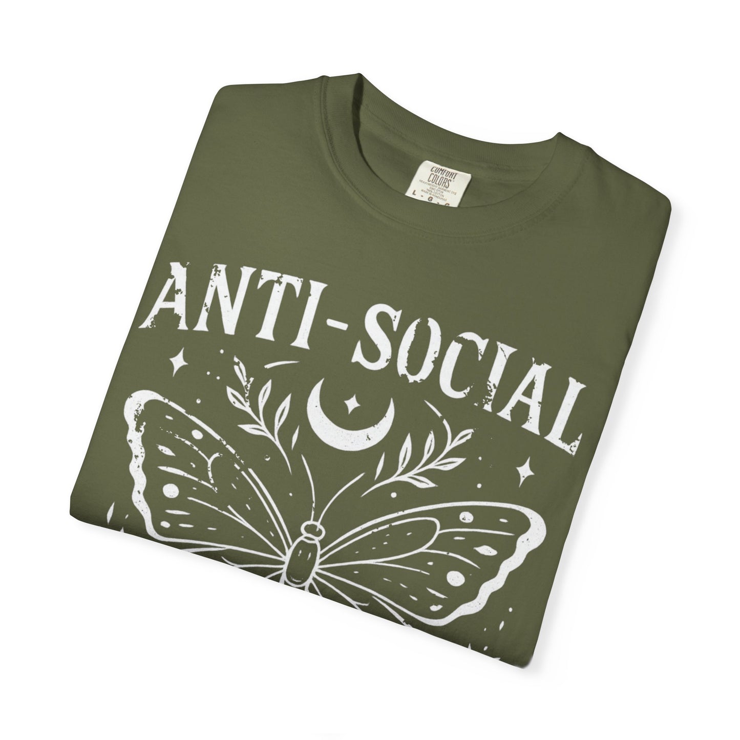 Anti-Social Butterfly -  Comfort Colors Relaxed Fit Premium T Shirt