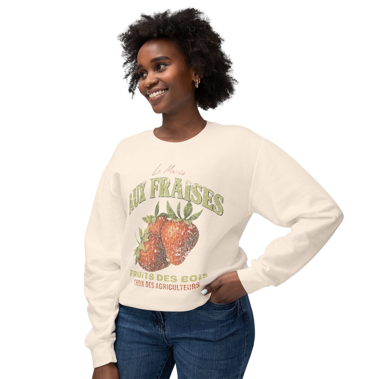 Aux Fraises - Comfort Colors Lightweight Sweatshirt