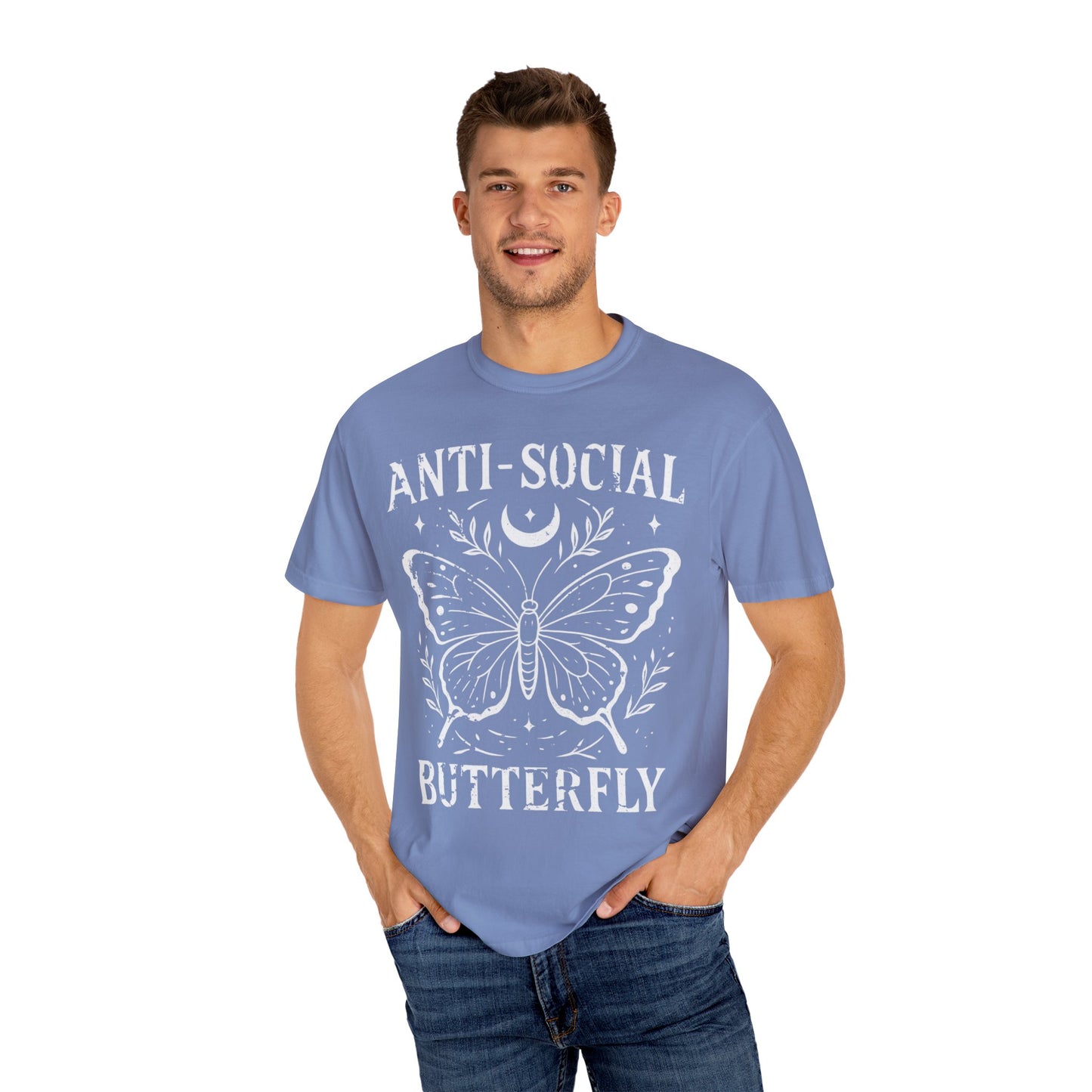 Anti-Social Butterfly -  Comfort Colors Relaxed Fit Premium T Shirt