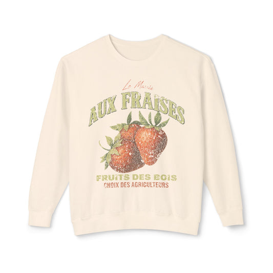 Aux Fraises - Comfort Colors Lightweight Sweatshirt