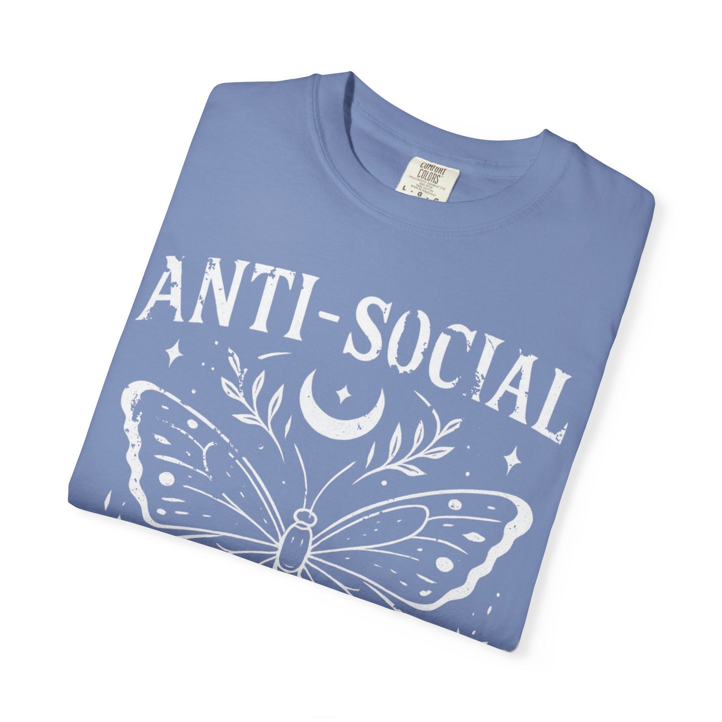 Anti-Social Butterfly -  Comfort Colors Relaxed Fit Premium T Shirt