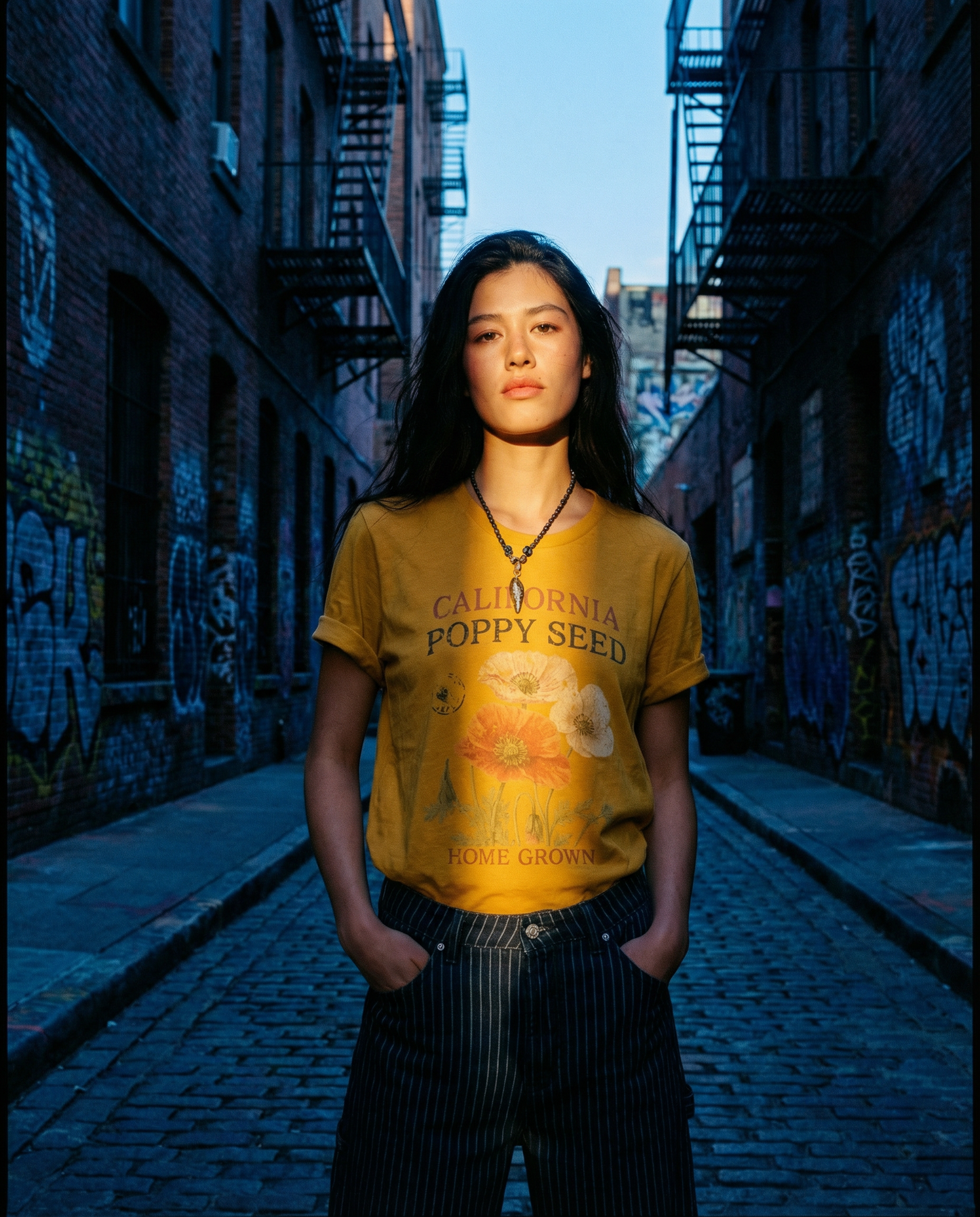 Poppy Seed, Faded Vintage Print - Bella Canvas Super Soft Fitted T Shirt