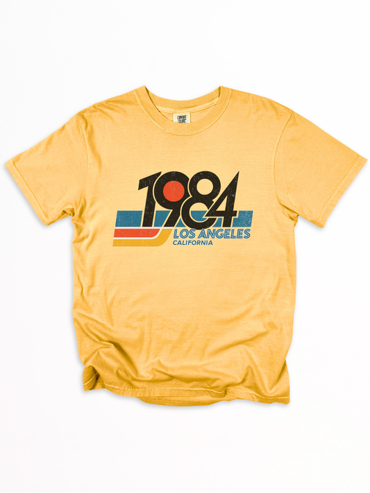 1984 LA -  Relaxed Fit Vintage Wash T Shirt