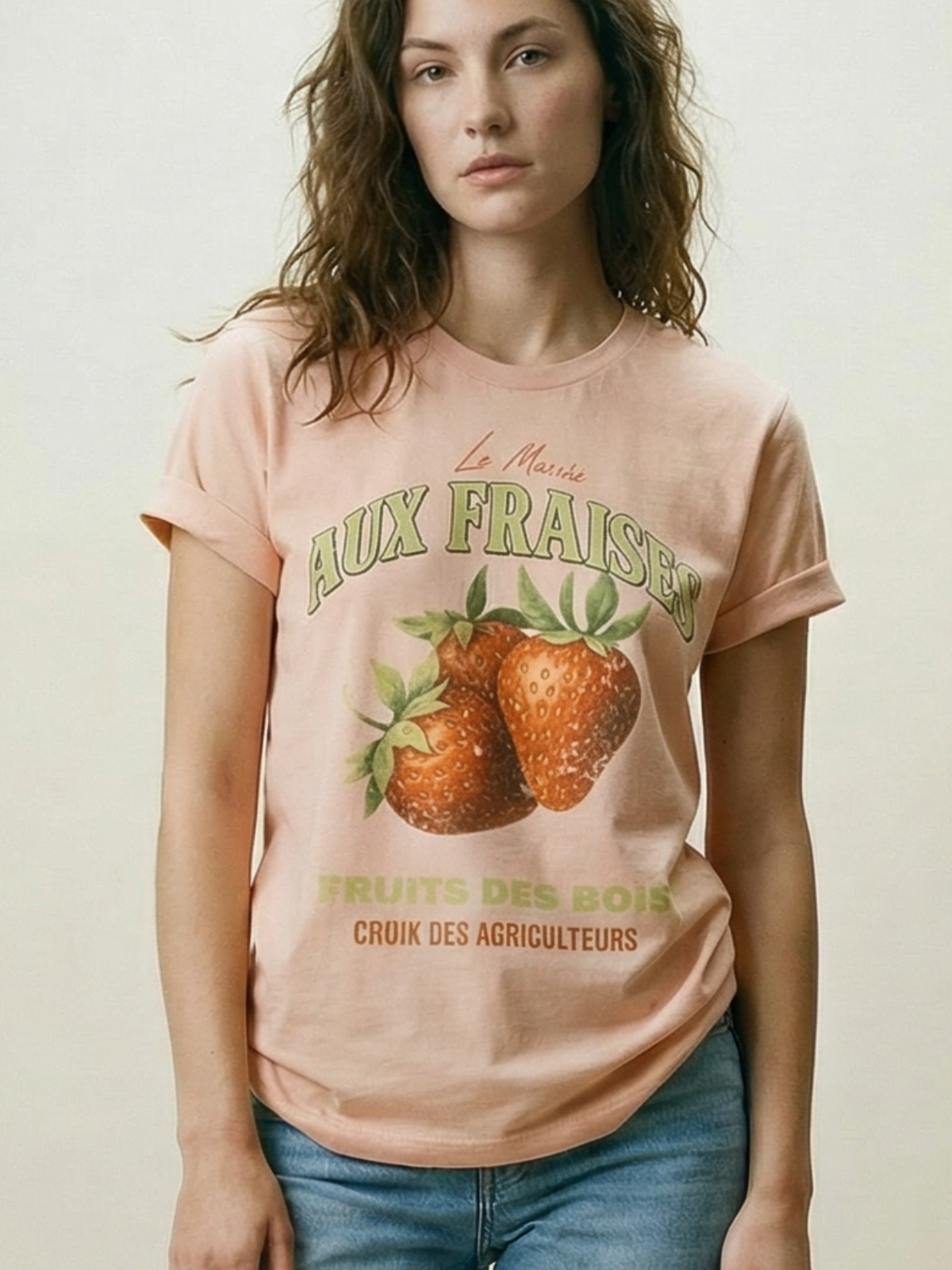 Aux Fraises - Bella Canvas Super Soft Fitted T Shirt