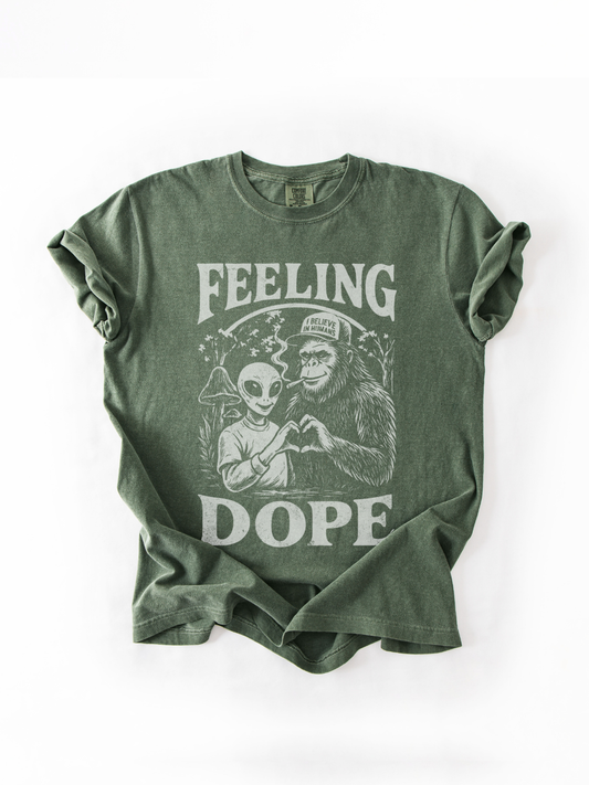Feeling Dope -  Relaxed Fit Vintage Wash T Shirt
